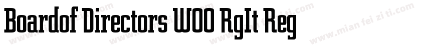 Boardof Directors W00 RgIt Regular字体转换